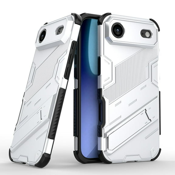 ELEHOLD Rugged Case for iPhone Air with Built-in Hidden Kickstand Anti-Scratch Hybrid Slim Thin Shockproof Case for  iPhone Air ,Silver