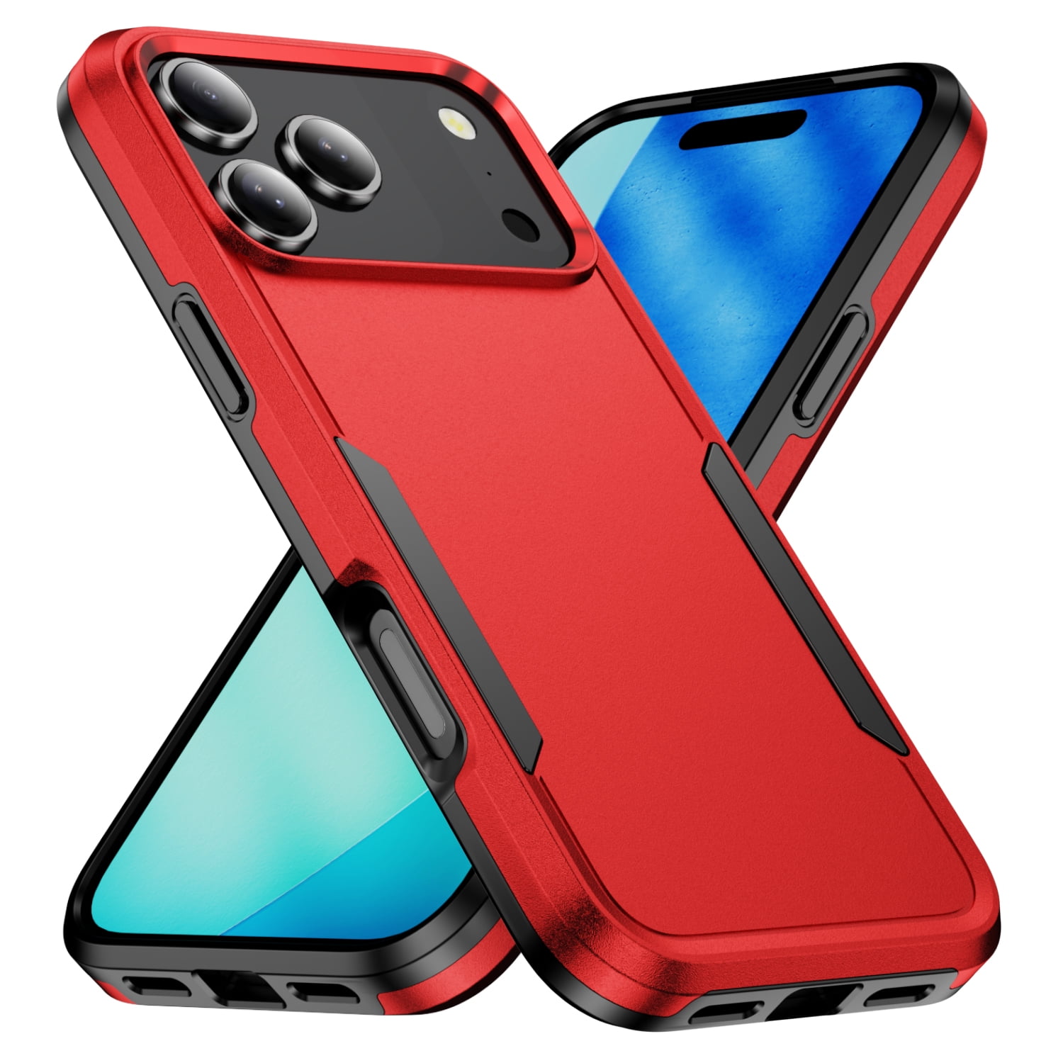 ELEHOLD Rugged Case for iPhone 17 Pro, Shockproof Slim Hybrid PC +TPU ...