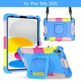 thumbnail image 1 of ELEHOLD Rugged Case for iPad 10.9 inch 10th Gen 2022 with 360° Rotating Handle Grip Kickstand Function Detachable Shoulder Strap for Kids Children Adults Shockproof Case,K, 1 of 8