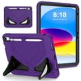 thumbnail image 1 of ELEHOLD Rugged Case for iPad 10th Gen 10.9" 2022,Kids Case with Hidden Kicktand Pencil Holder Silicone Shockproof Case for iPad 10.9 inch,Purple/Black, 1 of 8