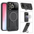 thumbnail image 1 of ELEHOLD Rugged Case for iPhone 12 Pro Case with 360°Rotation Ring Holder Kickstand Lens Protection Hybrid PC+TPU Military Grade Non-Slip Shockproof Protective Case,black, 1 of 7