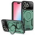 thumbnail image 1 of ELEHOLD Rugged Case for iPhone 14 Pro Max Case with 360°Rotation Ring Holder Kickstand Lens Protection Hybrid PC+TPU Military Grade Non-Slip Shockproof Protective Case,darkgreen, 1 of 7