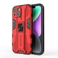 thumbnail image 1 of ELEHOLD Rugged Case for iPhone 15,Hybrid Case with Built-in Hidden Bracket Kickstand Function Slim Fit Non-Slip Shockproof Case for iPhone 15 6.1", Red, 1 of 13