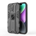 thumbnail image 1 of ELEHOLD Rugged Case for iPhone 15,Hybrid Case with Built-in Hidden Bracket Kickstand Function Slim Fit Non-Slip Shockproof Case for iPhone 15 6.1",  Black, 1 of 13