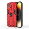 thumbnail image 1 of ELEHOLD Rugged Case for iPhone 15 Plus,Hybrid Case with Built-in Hidden Bracket Kickstand Function Slim Fit Non-Slip Shockproof Case for iPhone 15 Plus 6.7",Red, 1 of 13