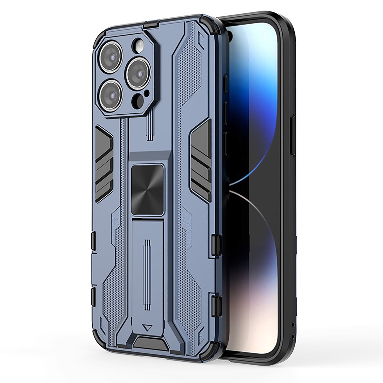 Elehold Rugged Case For Iphone 15 Pro Maxhybrid Case With Built In Hidden Bracket Kickstand 1861