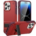 thumbnail image 1 of ELEHOLD Rugged Case for iPhone 15 Pro Max,Hybrid Military Grade Drop Protection Built-in Hidden Kickstand Shockproof Armor Cover for iPhone 15 Pro Max, Red, 1 of 7