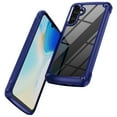 thumbnail image 1 of ELEHOLD Rugged Clear Case for Samsung Galaxy A14 5G 2023 Hybrid Hard PC Crystal Clear Back+Soft TPU Shockproof Design Slim Lightweight Support Wireless Charging - Blue, 1 of 8