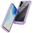 thumbnail image 1 of ELEHOLD Rugged Clear Case for Samsung Galaxy A14 5G 2023 Hybrid Hard PC Crystal Clear Back+Soft TPU Shockproof Design Slim Lightweight Support Wireless Charging - Purple, 1 of 8