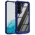 thumbnail image 1 of ELEHOLD Rugged Clear Case for Samsung Galaxy S24 Plus Hybrid Hard PC Crystal Clear Back+Soft TPU Shockproof Design Slim Lightweight Support Wireless Charging Galaxy S24 Plus Case -  Blue, 1 of 9