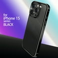 thumbnail image 1 of ELEHOLD Rugged Clear Case for iPhone 15 Plus,Transparent Clear Back Metal Alloy Bumper Heavy Duty Shockproof Anti-Scratch Case for iPhone 15 Plus 6.7,Black, 1 of 7