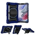 thumbnail image 1 of ELEHOLD Rugged Hand Strap Case Compatible with Samsung Galaxy Tab A7 Lite 8.7 inch T220 T225,PC+TPU with Heavy Duty Protection Kickstand Shockproof Cover ,Darkblue, 1 of 7