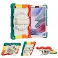 thumbnail image 1 of ELEHOLD Rugged Hand Strap Case Compatible with Samsung Galaxy Tab A7 Lite 8.7 inch T220 T225,PC+TPU with Heavy Duty Protection Kickstand Shockproof Cover  ,Red/Colorful, 1 of 7