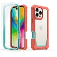 thumbnail image 1 of ELEHOLD Rugged Heavy-Duty Phone Case for iPhone 16 Pro Max,Military-Grade Drop Protection Shockproof Dual-Layer Design Clear Back Anti-Slip Grip Case with Screen Protector,Orangemint, 1 of 7