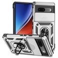 thumbnail image 1 of ELEHOLD Rugged Hybrid Case for Google Pixel 7a Heavy Duty Case with Camera Lens Protector 360° Ring Holder Kickstand Magnetic Shockproof Protective Case for Google Pixel 7A,Silver, 1 of 8