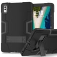 thumbnail image 1 of ELEHOLD Rugged Hybrid Case for Lenovo Tab M10 5G 10.6 Inch 2023, Tri-Layers Hard PC Soft Silicone Hidden Kickstand Anti-Scratch Shockproof Heavy Duty Case for Kids Men Women,Black, 1 of 6