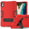 thumbnail image 1 of ELEHOLD Rugged Hybrid Case for Lenovo Tab M10 5G 10.6 Inch 2023, Tri-Layers Hard PC Soft Silicone Hidden Kickstand Anti-Scratch Shockproof Heavy Duty Case for Kids Men Women,Red+Black, 1 of 6