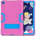 thumbnail image 1 of ELEHOLD Rugged Hybrid Case for Lenovo Tab M10 Plus 3rd Gen (10.6 Inch 2022), Tri-Layers Hard PC Soft Silicone Hidden Kickstand Anti-Scratch Shockproof Heavy Duty Case for Kids Men Women,Rose+Blue, 1 of 9