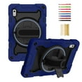 thumbnail image 1 of ELEHOLD Rugged Hybrid Case for Lenovo Tab M9 9.0" 2023 Multi-Layer Protection Hard PC Soft Silicone with Rotatable Kickstand Handstrap Pencil Holder Shockproof Protective Case,Deep Blue, 1 of 7