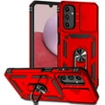 thumbnail image 1 of ELEHOLD Rugged Hybrid Case for Samsung Galaxy S24 Heavy Duty Case with Camera Lens Protector 360° Ring Holder Kickstand Magentic Shockproof Protective Case for Galaxy S24,Red, 1 of 8