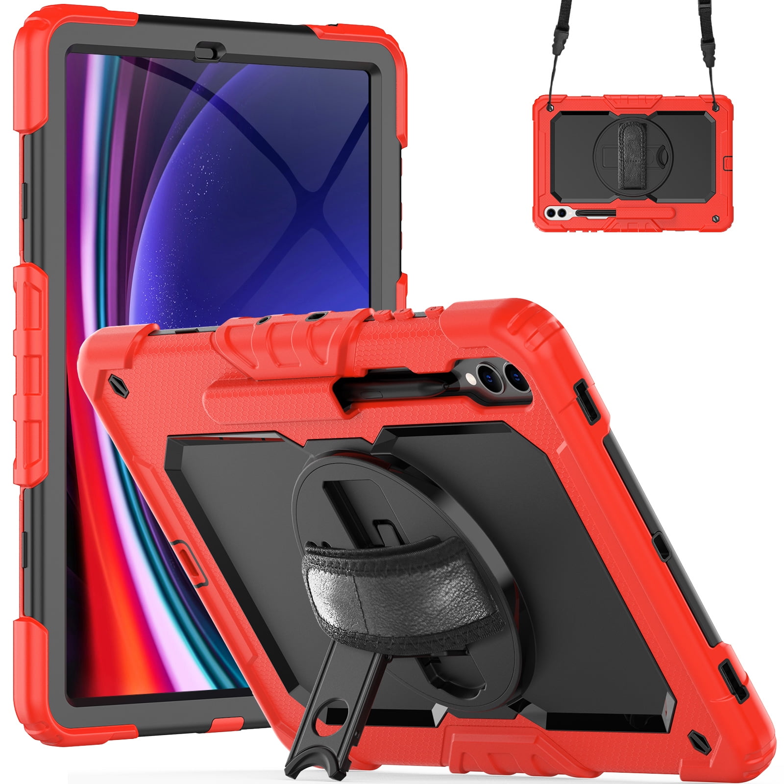 ELEHOLD Rugged Hybrid Case for Samsung Galaxy Tab S9 Plus 12.4