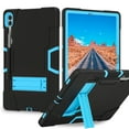 thumbnail image 1 of ELEHOLD Rugged Hybrid Case for Samsung Galaxy Tab S9 Plus 12.4 Inch, Tri-Layers Hard PC Soft Silicone Hidden Kickstand Anti-Scratch Shockproof Heavy Duty Case for Samsung Tab S9+ 2023,Black+Blue, 1 of 6