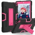 thumbnail image 1 of ELEHOLD Rugged Hybrid Case for Walmart Onn 8 Inch Gen 3 2022(Model:100071483), Tri-Layers Hard PC Soft Silicone Hidden Kickstand Anti-Scratch Shockproof Heavy Duty Case for Kids Men Women,Black+Rose, 1 of 9