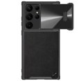 thumbnail image 1 of ELEHOLD Rugged Luxury Case for Samsung Galaxy S23 Ultra 6.8 inch Leather Back Slide Lens Cover Non-Slip Anti-Fingerprint Shockproof Protective Cover,Black, 1 of 10
