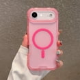 thumbnail image 1 of ELEHOLD Rugged Magnetic Case For iPhone Air, Shockproof Ergonomic Triple-Layer Rugged Matte Magnetic Slim Case Cover ,Hotpink, 1 of 7