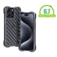 thumbnail image 1 of ELEHOLD Rugged Metal Case for iPhone 15 Pro Max Heavy Duty Military Grade Aluminum Alloy Metal Bumper Hollow Design Heat Dissipation Shockproof Protection Armor Case for iPhone 15 Pro Max 6.7", 1 of 10
