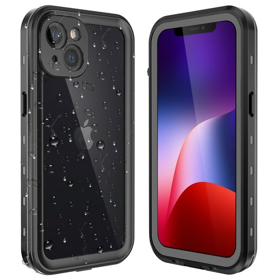 ELEHOLD Rugged Waterproof Case for iPhone 15 6.1 inch,Built-in Screen Protector 360° Full-Body Protection Shockproof Dustproof Waterproof Scratch-Resistant Case for iPhone 15,Black