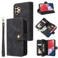 thumbnail image 1 of ELEHOLD for Samsung Galaxy A13 4G/5G Flip Leather Wallet Case with Card Holders Kickstand Magnetic Clasp Handstrap Shoulder Strap Shockproof Protective Case,Black, 1 of 6