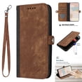 thumbnail image 1 of ELEHOLD for Samsung Galaxy A13 5G Wallet Case with Detachable Wrist Strap Handbag, Luxury PU Leather Flip Soft TPU Built-in Magnetic Card Slots Kickstand Function Shockproof Protective Case,Brown, 1 of 7