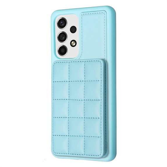 ELEHOLD for Samsung Galaxy A14 5G Card Holder Back Case with Pockets, Premium PU Leather ID Cash Credit Slots Magnetic Kickstand Flip Folio Slim Hard Protective Cover, blue