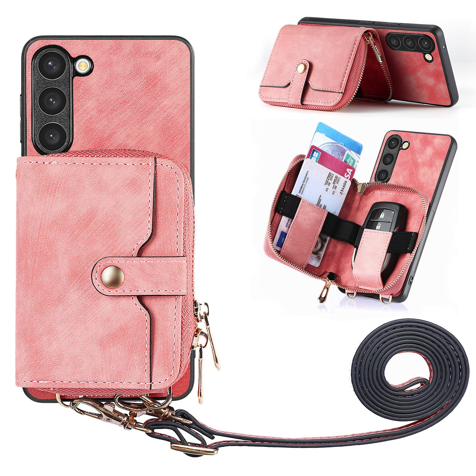 Leather Wallet Purse Magnetic Removable Flip Case For Samsung Note  20,iPhone X 8 | eBay