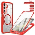 thumbnail image 1 of ELEHOLD for Samsung Galaxy A16 5G/4G Case with Screen Protector, Compatible with Mag safe Accessory,  Built in Screen Protector Clear Full Body Protection Slim Shockproof Case,Red, 1 of 9