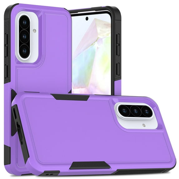 ELEHOLD for Samsung Galaxy A16 5G Case, Rugged Hard PC Soft TPU Hybrid Anti-Drop Camera Lens Protection Shockproof Glossy Non-Slip Slim Fit Case for Samsung Galaxy A16 5G,Purple