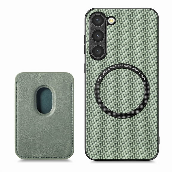 ELEHOLD for Samsung Galaxy A16 5G Magnetic Wallet Case with Detachable Back Card Holder Fiber Texture Design Full Body Protective Slim Shockproof Samsung Galaxy A16 5G Case,Green