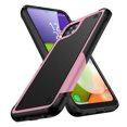 thumbnail image 1 of ELEHOLD for Samsung Galaxy A22 5G 2021 Fit Case, Military-Grade Dual Layer Raised Frame Screen & Camera Lens Protective Armor Hybrid PC+TPU Anti-Drop Shockproof Slim Rugged Case,Pink, 1 of 8
