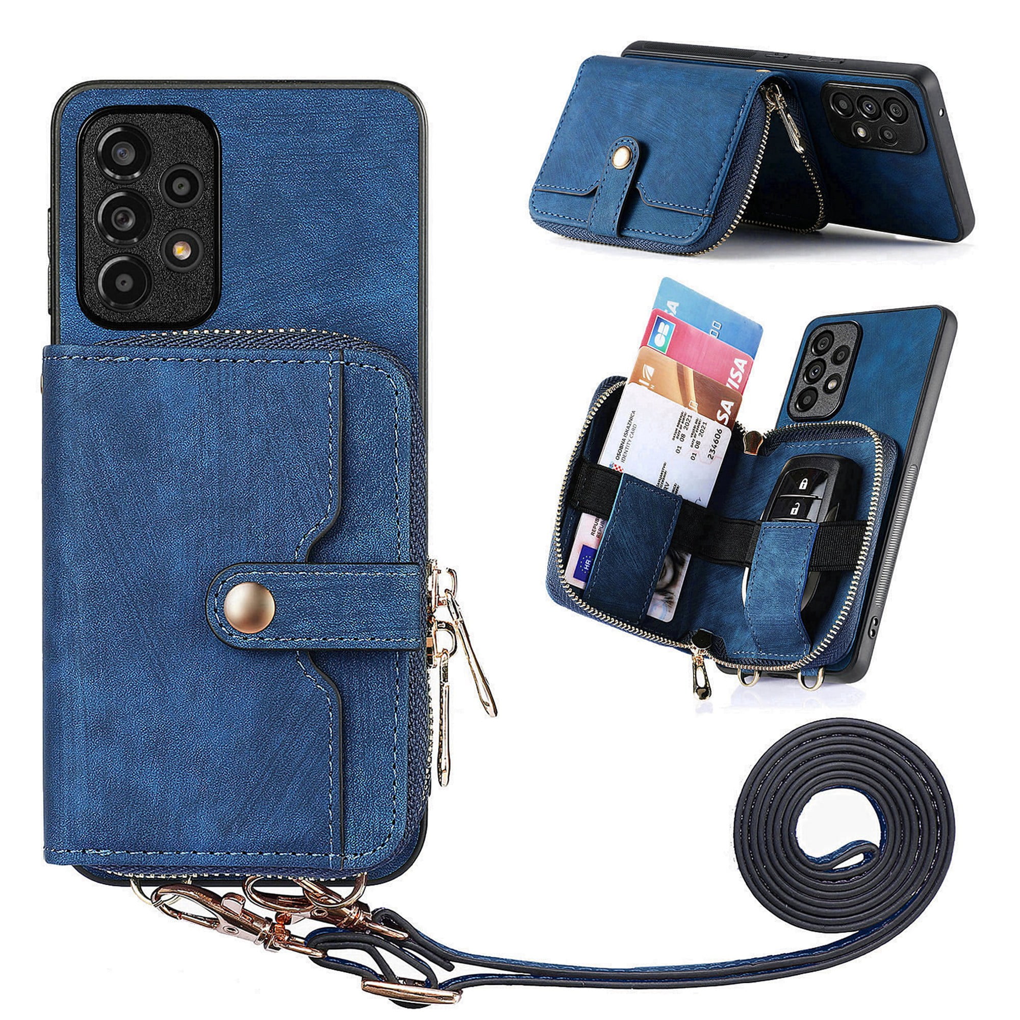 Wallet Purse PU Leather Case For Samsung Galaxy Z Fold 5 4 3 5G With Credit  Card Slots Holder, For Samsung Z Fold5 Fold4 Fold3 5G Stand Shockproof Phone  Bag Cover | SHEIN USA