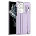 thumbnail image 1 of ELEHOLD for Samsung Galaxy A32 5G, Wallet Case with Credit Card Slots，Rugged Hybrid Shockproof PU Leather Wristband Kickstand Anti-Scratch Case Cover, purple, 1 of 5
