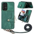 thumbnail image 1 of ELEHOLD Samsung Galaxy A33 5G Crossbody Wallet Case, Zipper PU Leather Phone Case with Card Holder Wrist Strap Purse Cover for Samsung Galaxy A33 5G,Green, 1 of 7