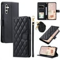thumbnail image 1 of ELEHOLD for Samsung Galaxy A34 5G Wallet Crossbody Case PU Leather Cover with Card Slots Magnetic Clasp Kickstand Detachable Wriststrap Shoulder Strap Flip Shockpoof Cover,black, 1 of 8