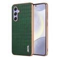 thumbnail image 1 of ELEHOLD for Samsung Galaxy A35 Case,Compatible with MagSafe Luxury PU Leather Embossed Crocodile Pattern Plating Edge Shockproof Full Protection Case for Samsung Galaxy A35,Green, 1 of 8