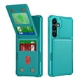 thumbnail image 1 of ELEHOLD for Samsung Galaxy A35 Case, PU Leather Magnetic Button Closure Credit Card Holder Slots Stand Function Wallet Shock-Absorbent Shockproof Phone Case for Samsung Galaxy A35 ,Green, 1 of 6