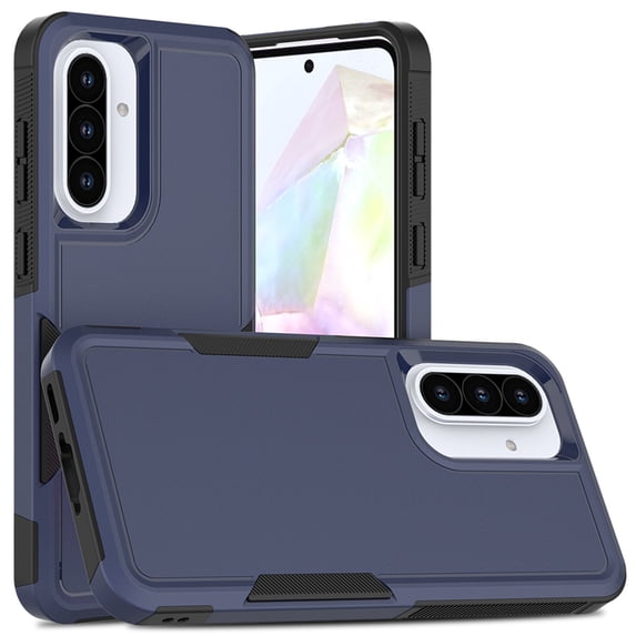 ELEHOLD for Samsung Galaxy A36 5G Case, Rugged Hard PC Soft TPU Hybrid Anti-Drop Camera Lens Protection Shockproof Glossy Non-Slip Slim Fit Case for Samsung Galaxy A36 5G,Darkblue