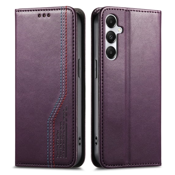 ELEHOLD For Samsung Galaxy A51 5G Wallet Case with Wristband, Vintage Faux Leather TPU Cover Card Cash Slot Magnetic Closure Stand Shockproof Wallet Case For Samsung Galaxy A51 5G ,Purple