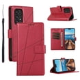 thumbnail image 1 of ELEHOLD for Samsung Galaxy A53 5G Flip Folio Wallet Case with Credit Card Holders Magnetic Clasp Kickstand Function Wrist Lanyard Premium PU Leather Shockproof Protective Cover,red, 1 of 8