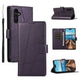 thumbnail image 1 of ELEHOLD for Samsung Galaxy A54 5G Flip Folio Wallet Case with Credit Card Holders Magnetic Clasp Kickstand Function Wrist Lanyard Premium PU Leather Shockproof Protective Cover,purple, 1 of 8