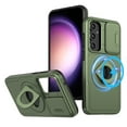 thumbnail image 1 of ELEHOLD for Samsung Galaxy A54 5G Magnetic Case,Rugged Hard PC Protective Case with Rotation Ring Holder Kickstand Sliding Camera Protector Compatible with Mag Safe for  Samsung A54 5G, Olivegreen, 1 of 6
